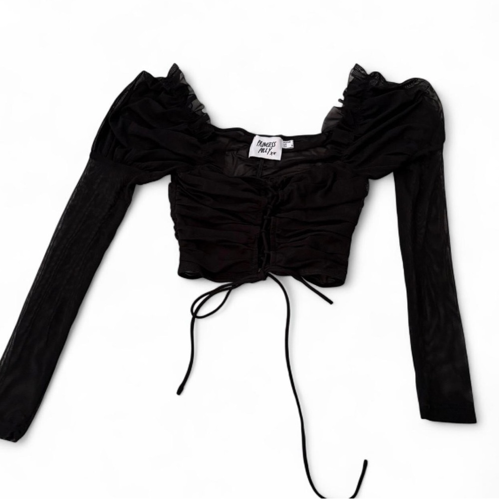 Princess Polly Black Crop Top
